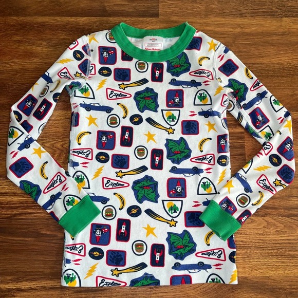 Hanna Andersson Organic Cotton Pajama Winter Long Sleeve Shirts Youth Boys - Picture 5 of 8